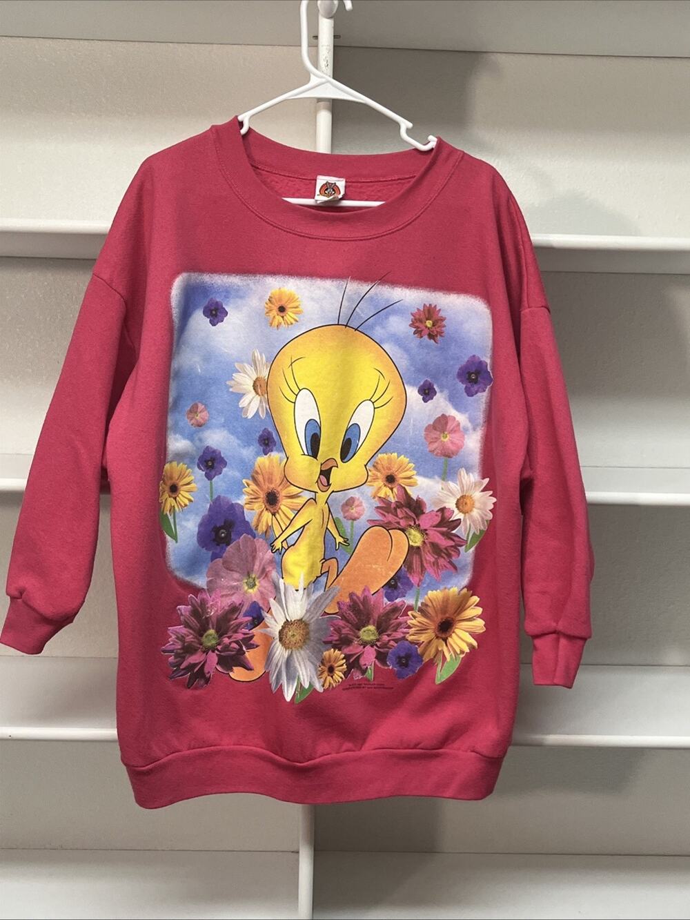 Vtg 1997 Looney Toons Spring Flower Sweatshirt Women’s XL 18/20W Brazo’s Sports